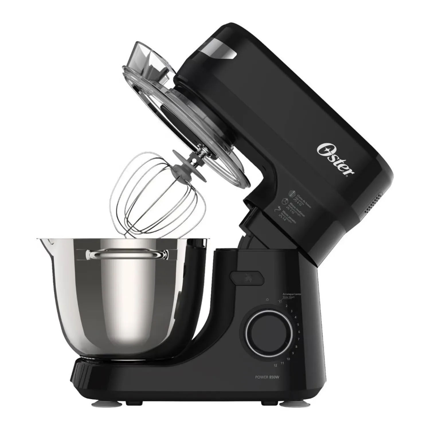Imagen 2 del producto Batidora planetaria Oster FPSTSMPL2B, 850W, 12 velocidades, tazón 4L acero inoxidable, negro