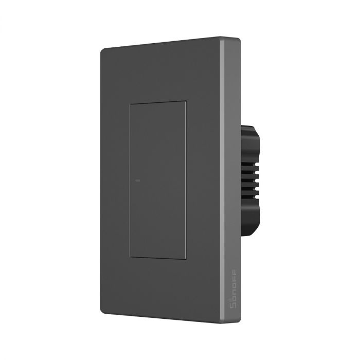 Imagen 1 del producto Interruptor de luz inteligente Sonoff M5-1C-120, Wi-Fi 2.4 GHz, 1 botón, negro