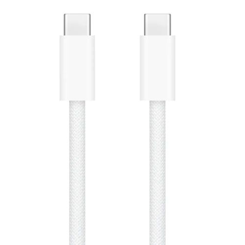 Cable Apple USB-C, trenzado 2 metros, 240W, carga rápida, transferencia USB 2.0, blanco