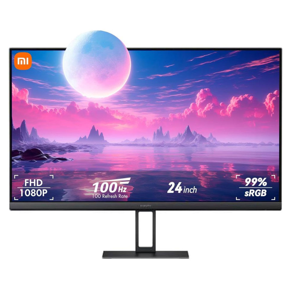 Imagen 1 del producto Monitor gamer Xiaomi 24"" A24I, FHD, 100HZ, 5ms, IPS, negro
