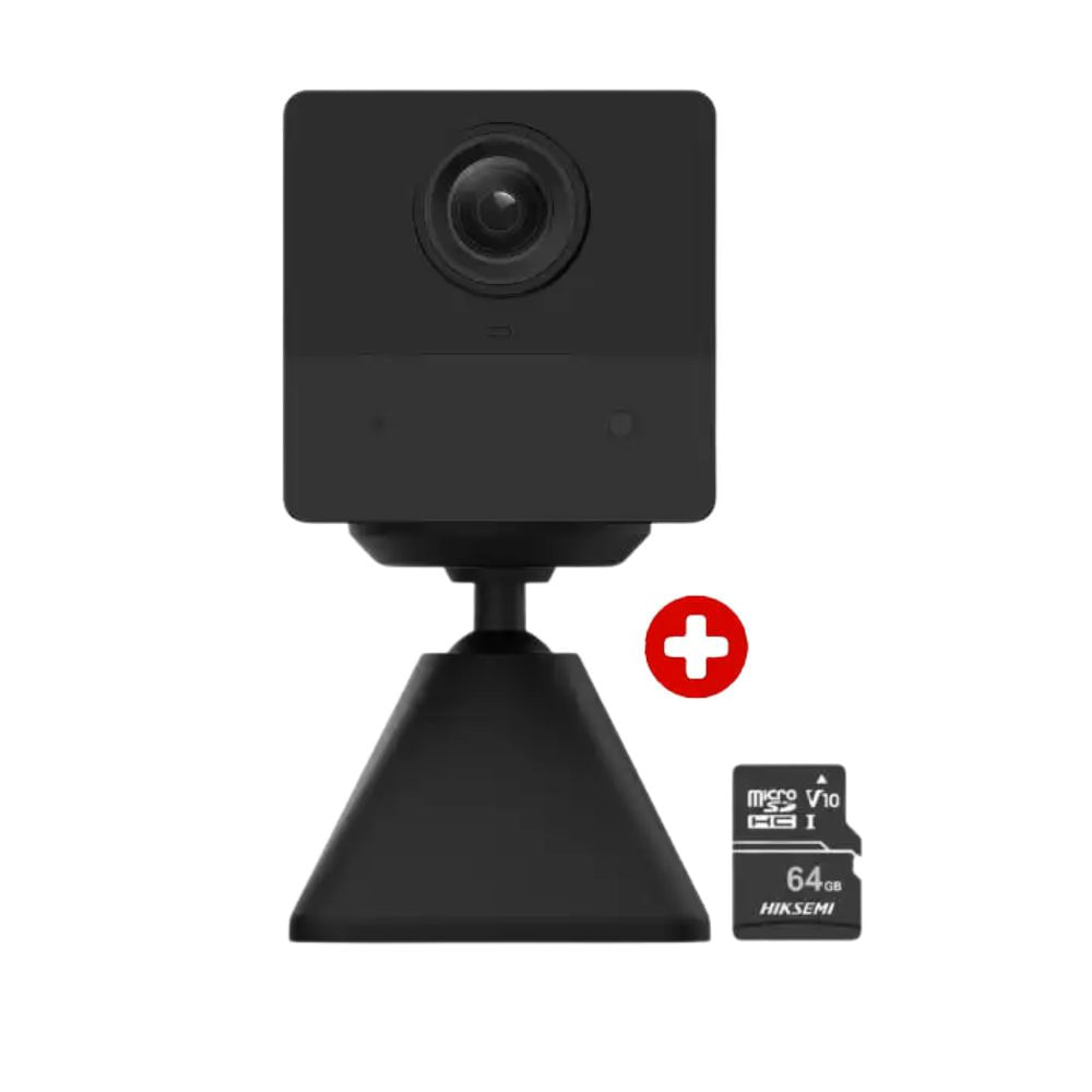 Cámara inteligente Ezviz CB2 Full HD 1080p Wi-Fi, batería recargable 2000 mAh, visión nocturna, microSD 64GB, negro