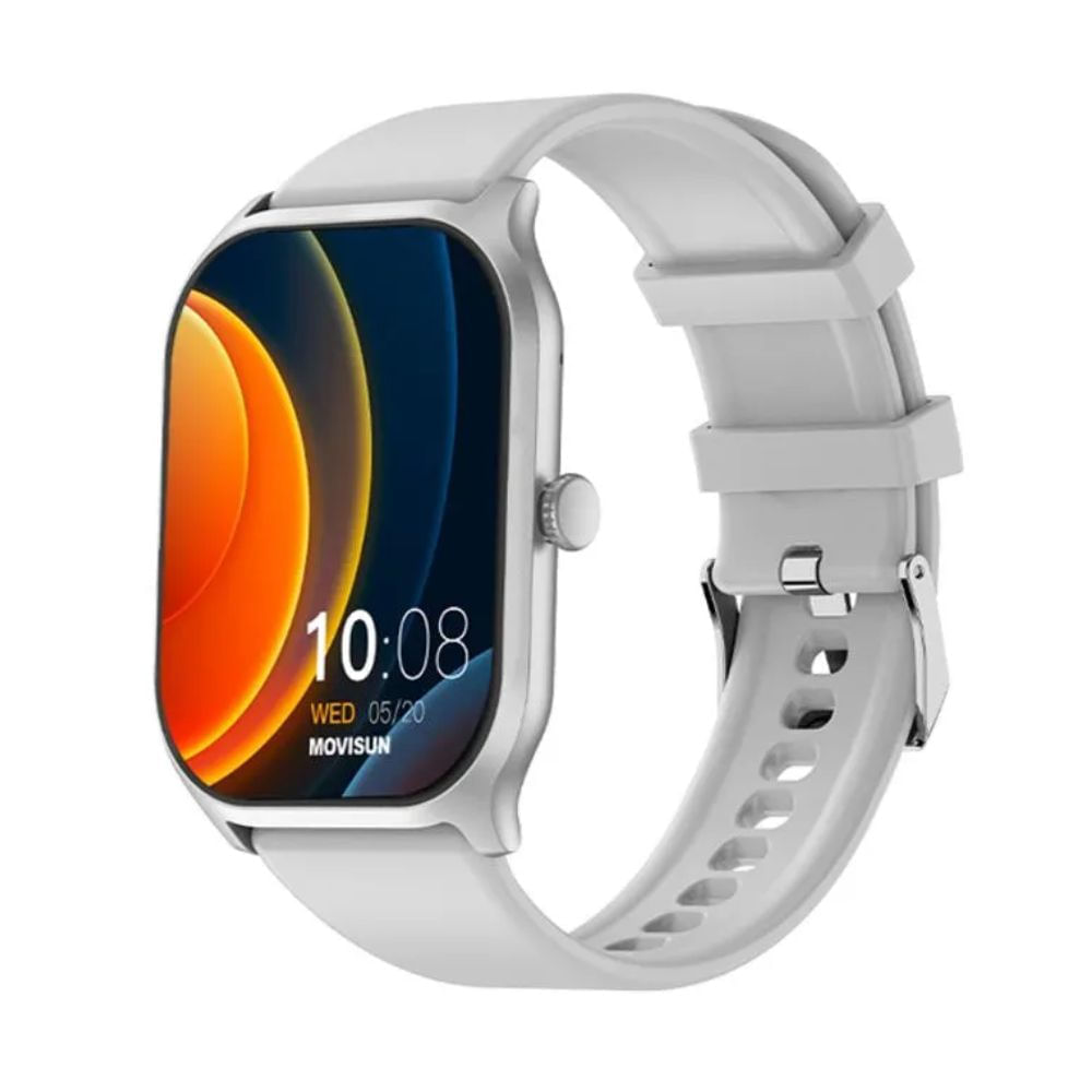 Smartwatch Movisun Watch U3, pantalla TFT 2.01", IP67, llamadas, salud, entrenamientos, modo drenaje, gris