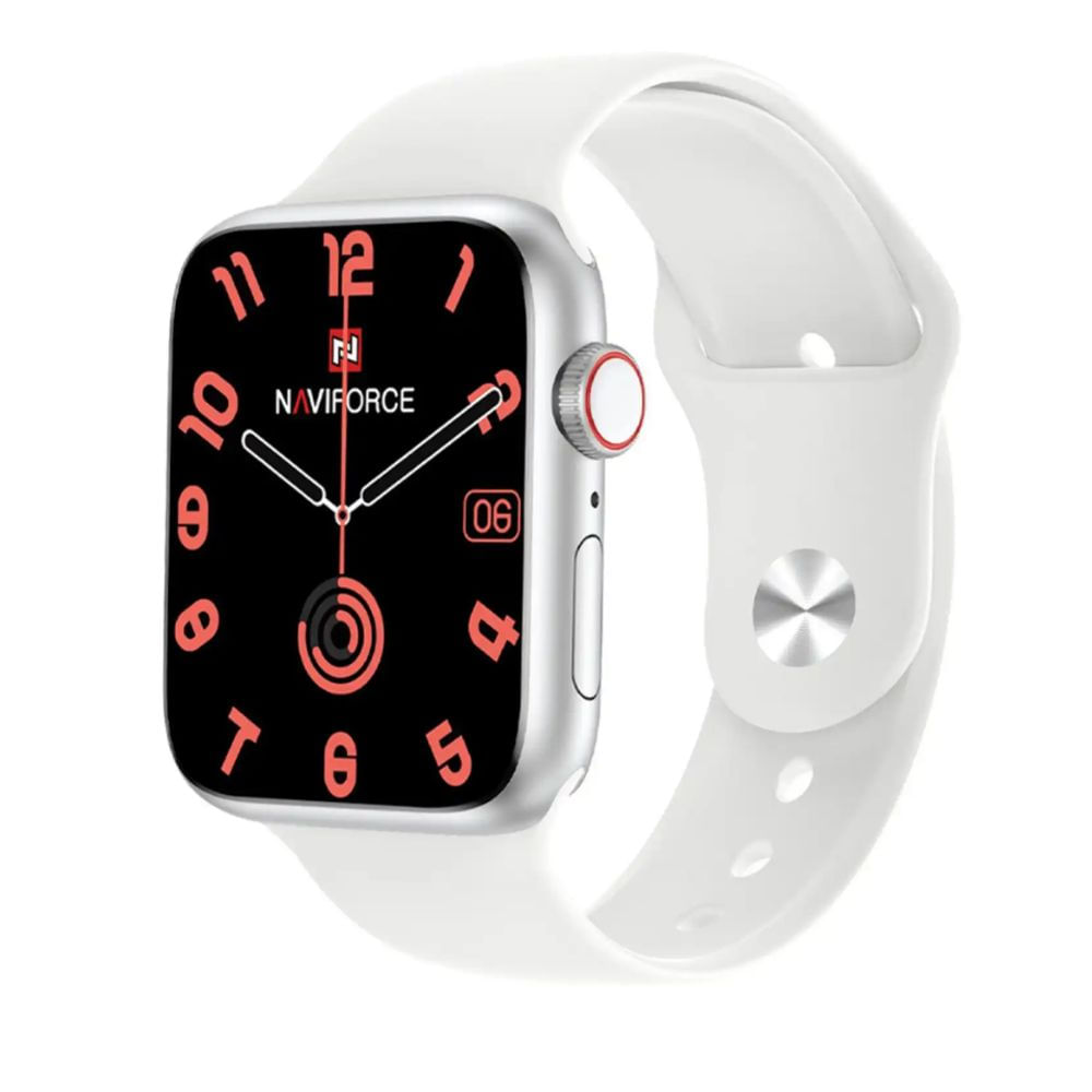 Smartwatch Naviforce Nt15 blanco, LTPO OLED, presión arterial, oxígeno, GPS, llamadas, app deportiva