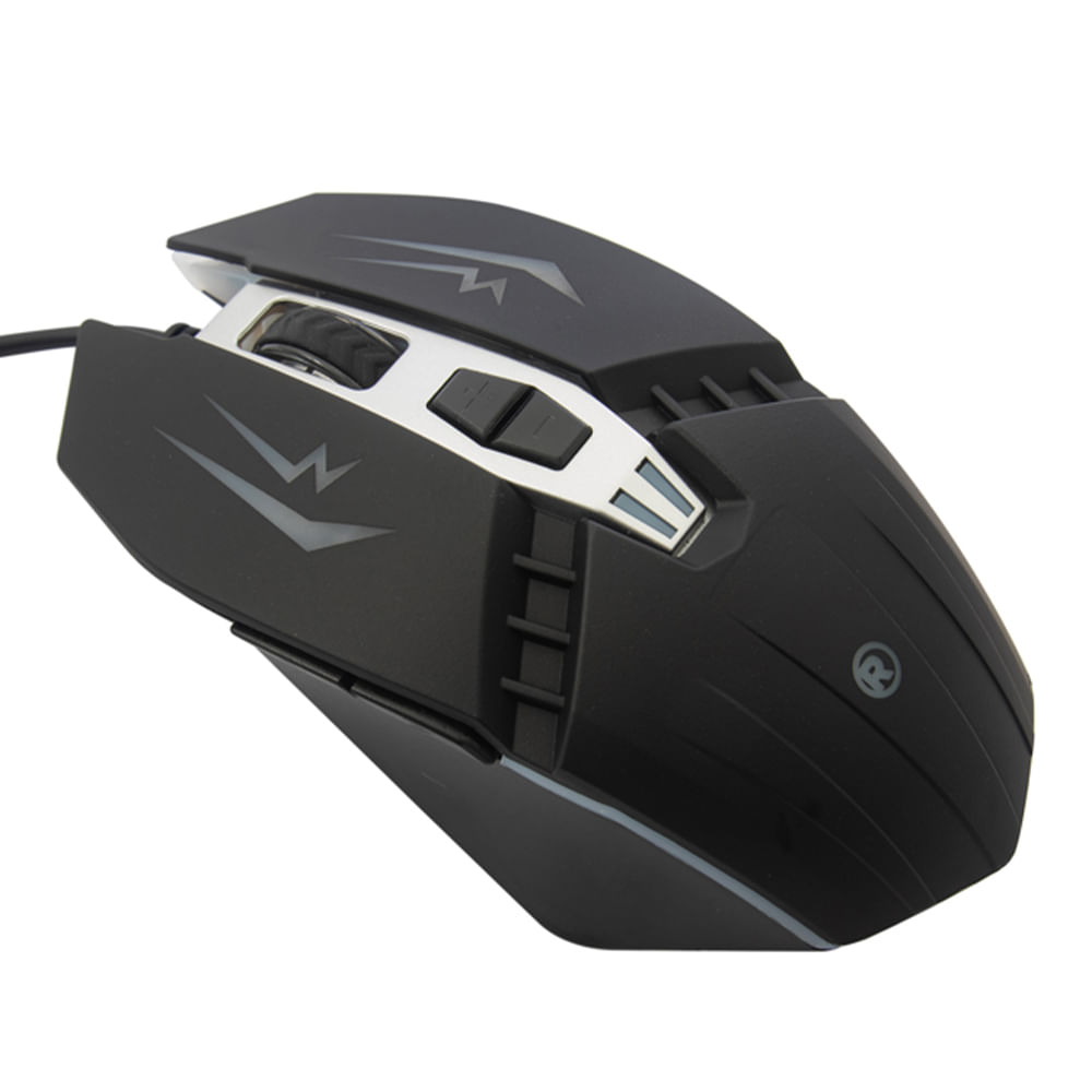 Imagen 2 del producto Mouse Gamer Radioshack con luces de colores, 7 botones, conectividad USB-A, negro