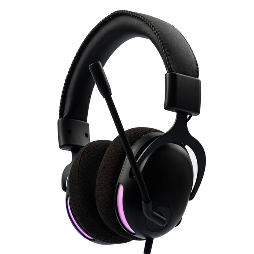 Audífonos gamer Radioshack conexión 3.5 mm y USB, para PC o consola, negro