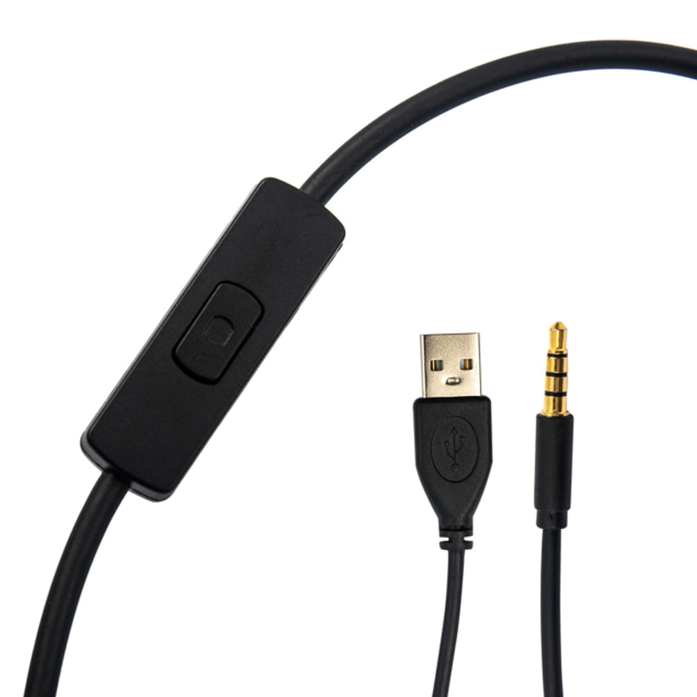 Imagen 2 del producto Audífonos gamer Radioshack conexión 3.5 mm y USB, para PC o consola, negro