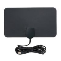 Antena plana Greentek resolución FHD, conector F, señales de TV digital y señales analógicas