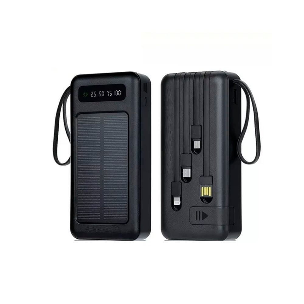 Cargador portátil Demgel 25000 mAh, 4 salidas, carga rápida, luz LED, negro