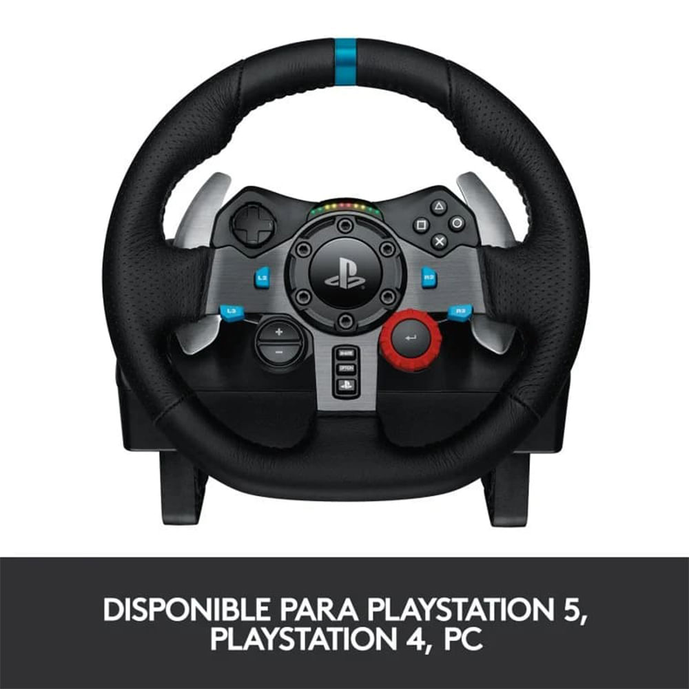 Imagen 2 del producto Timón y pedales Logitech G29 para Simulación de Carreras PS5/PS4/PC, volante de cuero y Force Feedback