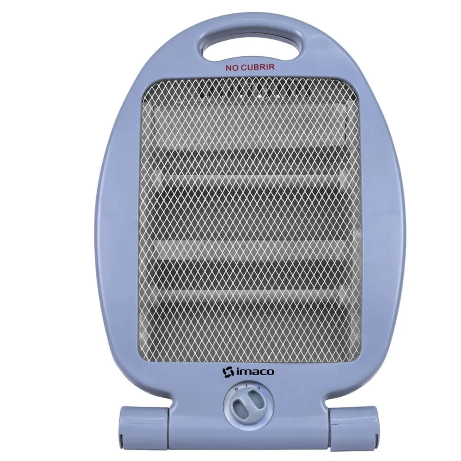 Estufa de cuarzo Imaco QH2000, 800W, 2 niveles de calor, cabezal ajustable, antivuelco, rayos infrarrojos, gris