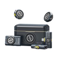 Micrófono inalámbrico Hollyland LARK M2 Duo, 2 transmisores, receptor cámara, Lightning, USB-C, 2.4 GHz