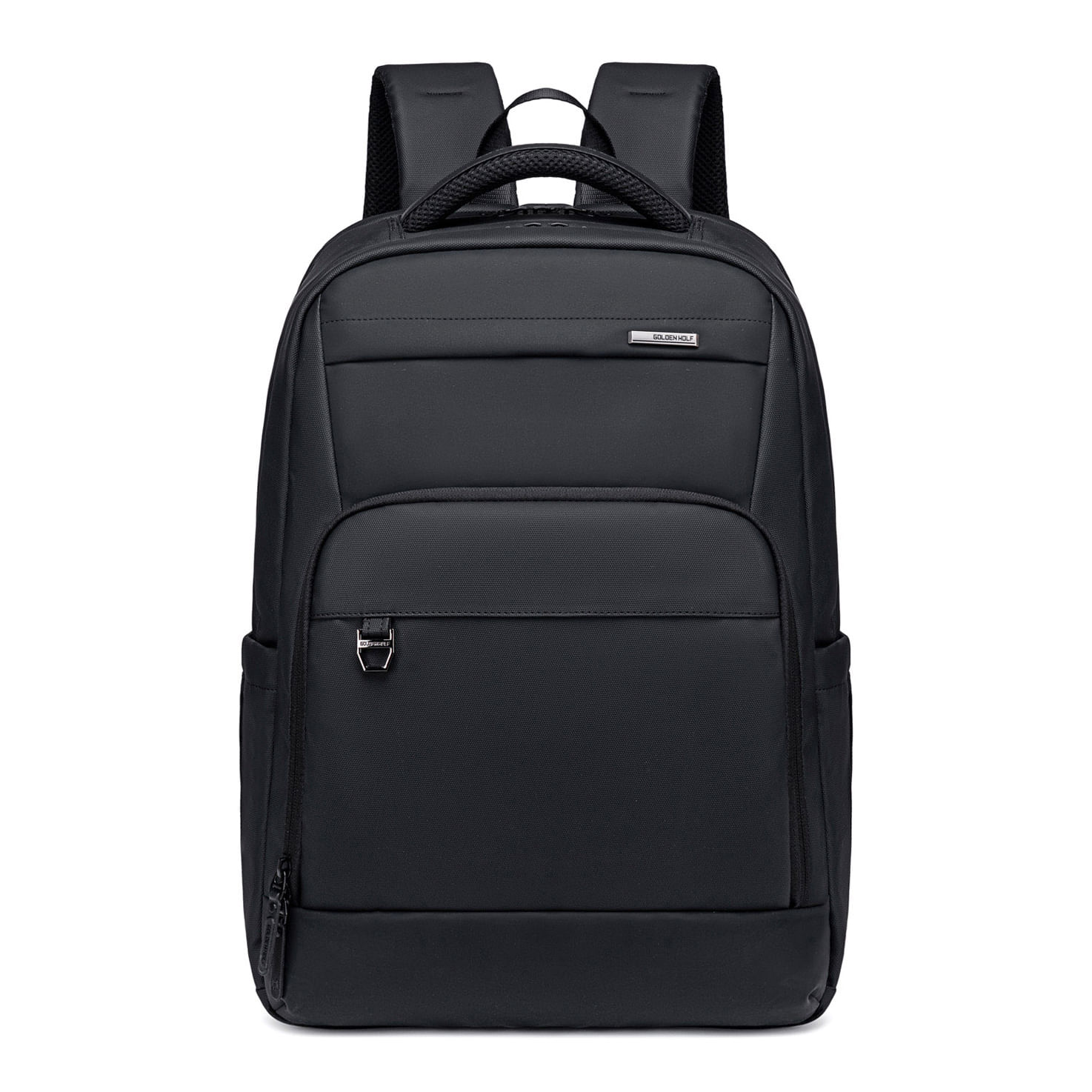 Imagen 2 del producto Mochila Golden Wolf GB00708 expandible 37L, compartimento laptop 16"", impermeable, bolsillos laterales, negro