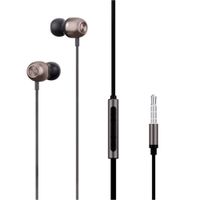 Audífonos in ear con micrófono, con conector 3.5 mm, control de música y llamadas, negro