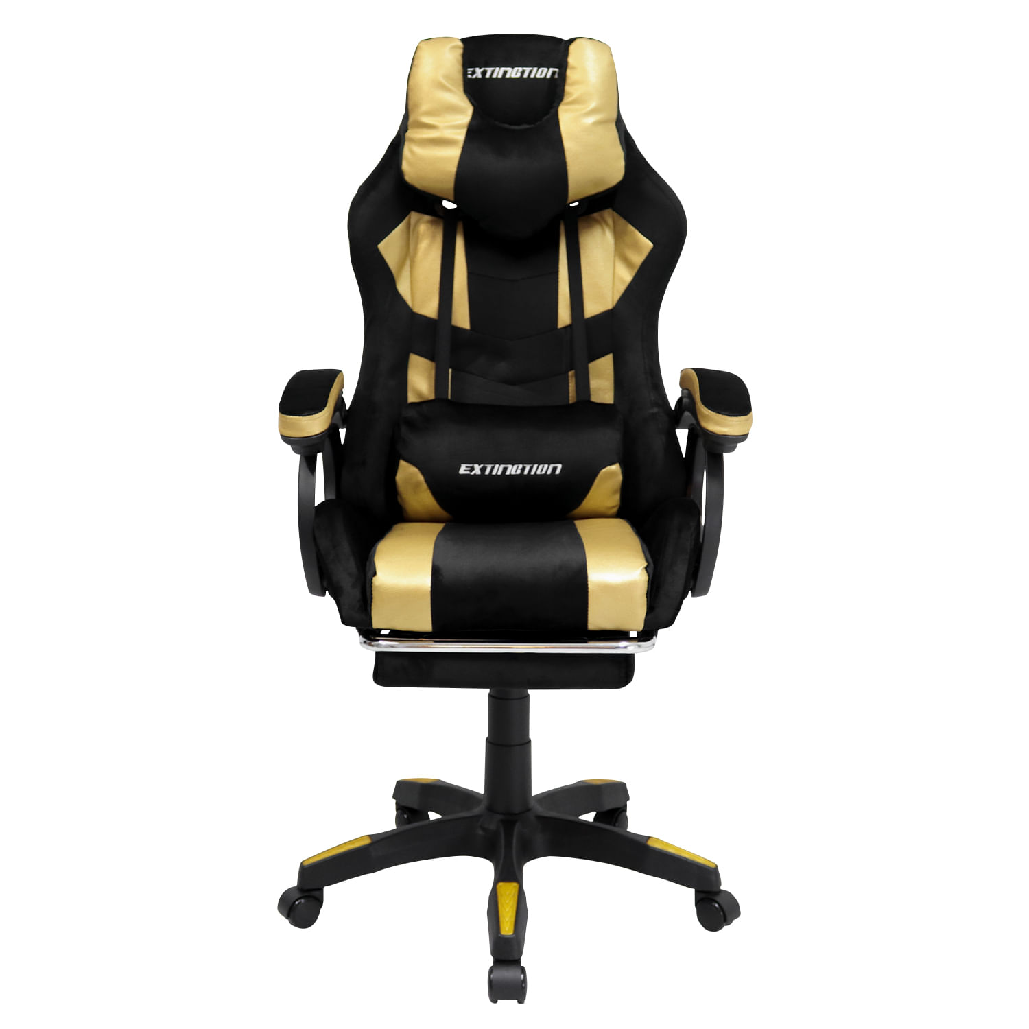 Silla Gamer Extingtion Sapp, ergonómica, reclinable 135°, cojín lumbar y cervical, reposapiés ajustable, hasta 120 kg