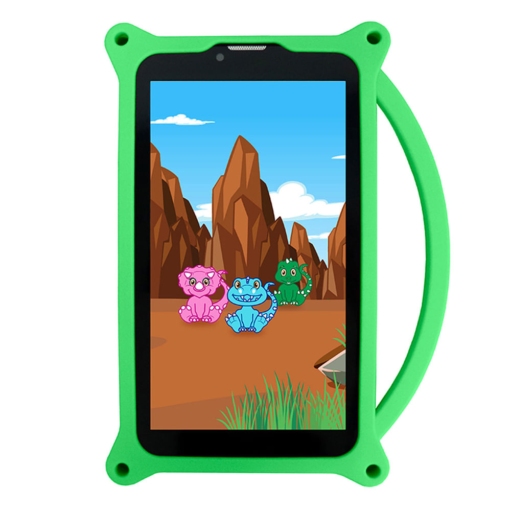 Tablet Advance TR6955 Kids 7" 3G, 2GB RAM, 32GB almacenamiento, procesador Quad-Core, Wi-Fi, bluetooth, cámara dual, Batería 2800 mAh, cover verde