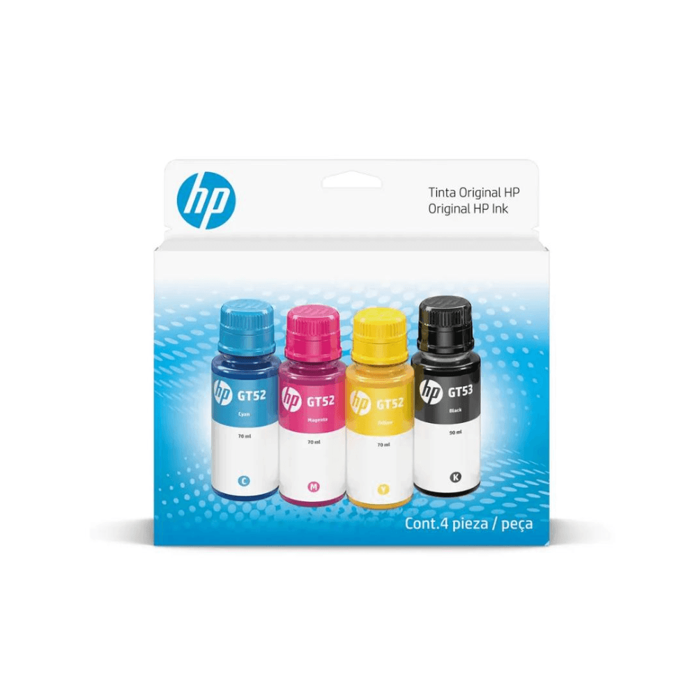 Imagen 2 del producto Pack de botella de tinta HP GT53 - GT52 Negro/Cyan/Magenta/Amarillo