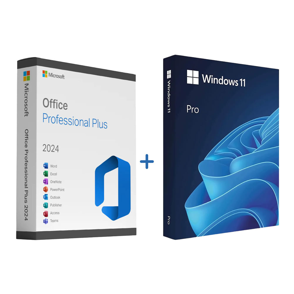 Licencia digital Microsoft Office 2024 + Windows 11 Pro 1 PC permanente, suite completa, sistema operativo profesional