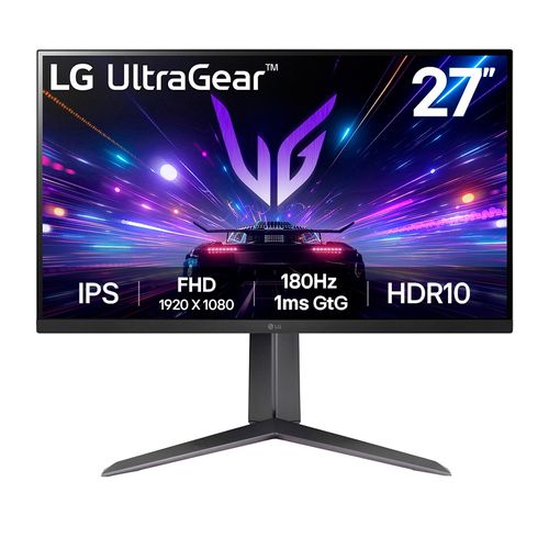 Monitor plano gamer LG UltraGear 27GS65F-B 27", panel IPS, FHD (1920 x 1080) 16:9, 180Hz, 1 ms