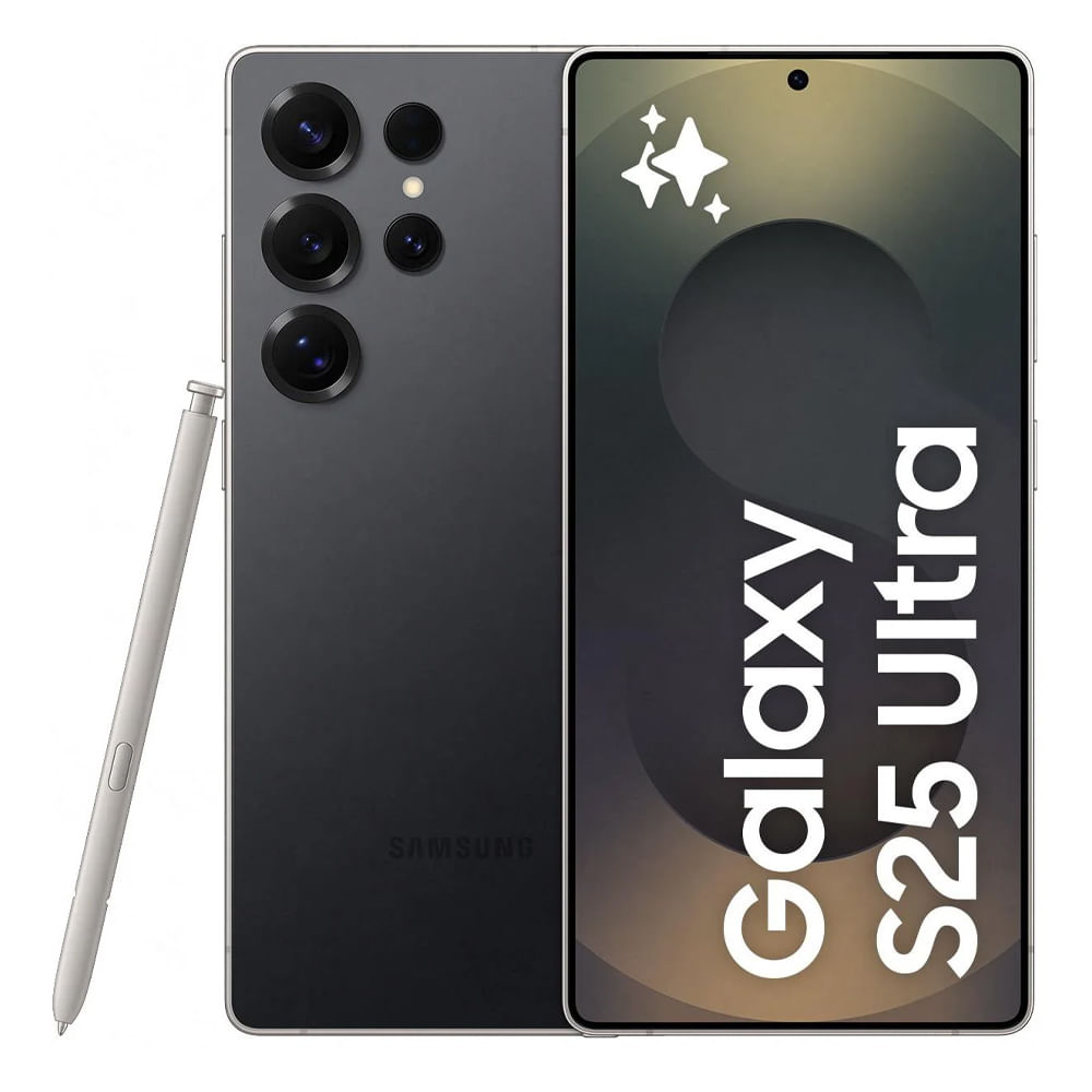 Celular Samsung Galaxy S25 Ultra 5G 512GB, 12GB RAM, cámara trasera 200MP y frontal 12MP, 6.9", titanium black