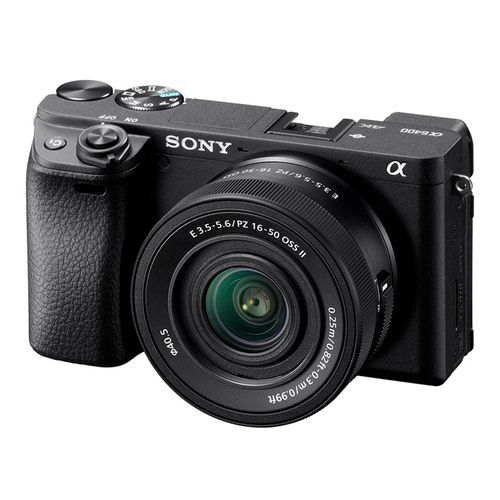 Cámara digital Mirrorless Sony Alpha ILCE-6400 24.2MP, grabación en 4K, sensor Exmor CMOS APS-C, lente 16-50 mm f/3.5-5.6 OSS