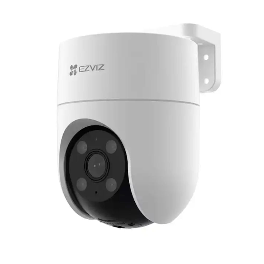 Cámara de seguridad exterior Ezviz H8C Full HD, visión 360°, detección inteligente, audio bidireccional y defensa activa, blanco