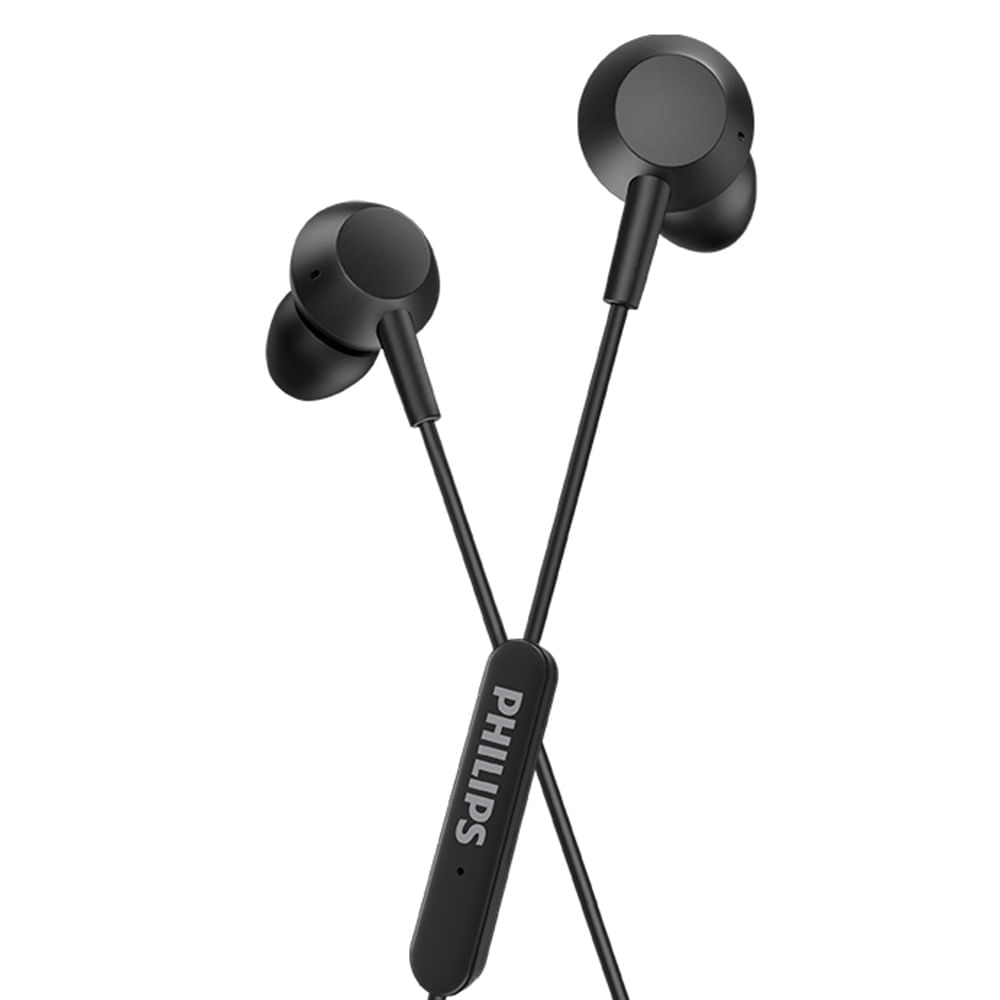 Audífonos in ear Philips TAE5008, conector tipo C, con micrófono, control de música y llamadas, negro