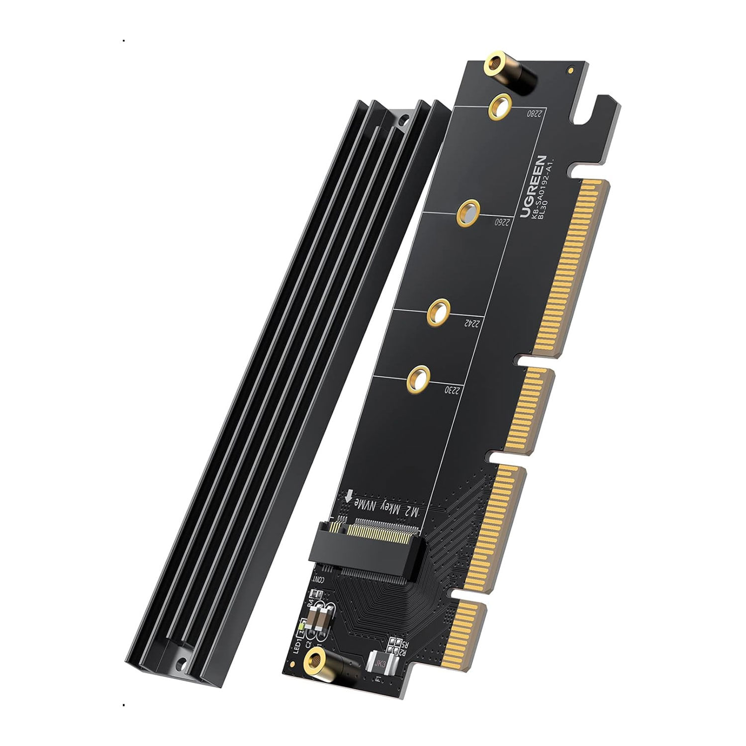 Imagen 1 del producto Adaptador Ugreen x1 M.2 NVMe PCIe 3.0 X4 CM302 para SSD hasta 4TB, modelo 30715