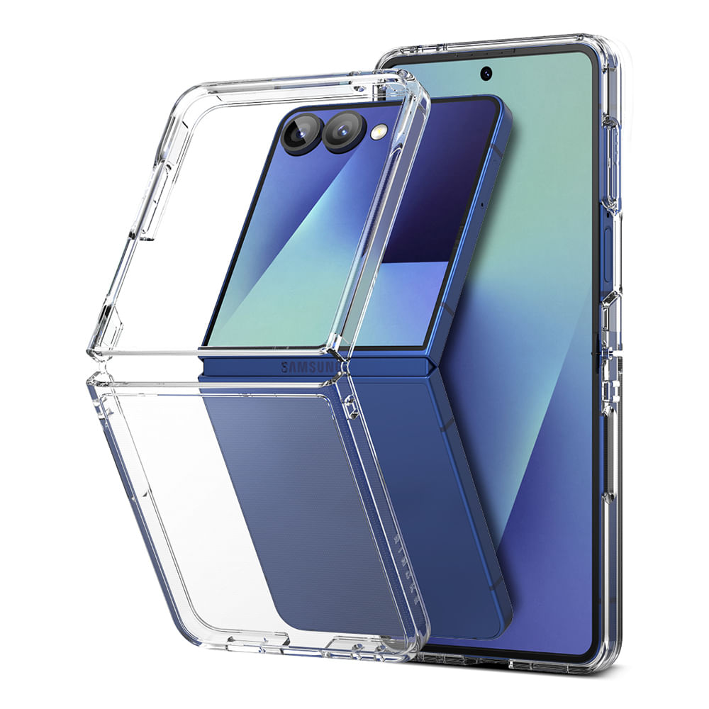 Imagen 2 del producto Case Samsung Galaxy Z Flip 7 Fusion, PC y TPU, imán de neodimio, protector resistente, transparente