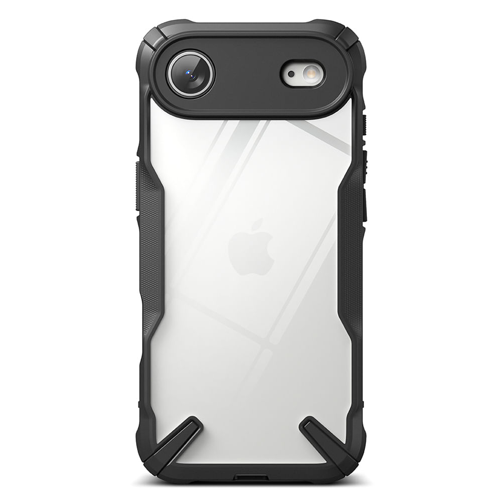 Case iPhone Air Fusion X Negro, PC y TPU, imán de neodimio, protector resistente, bordes reforzados