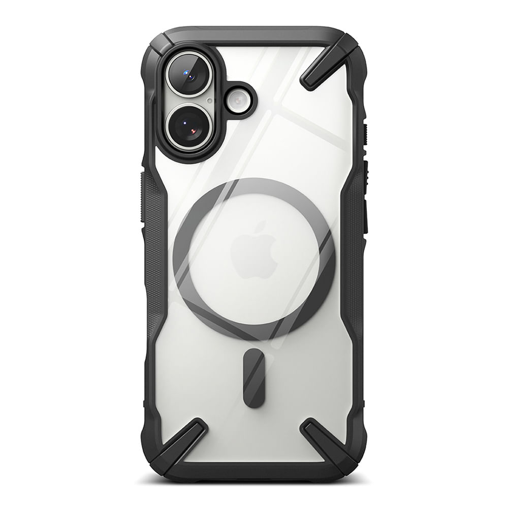 Case iPhone 17 Fusion X Magnetic Negro, PC y TPU, imán de neodimio, protector resistente, bordes reforzados