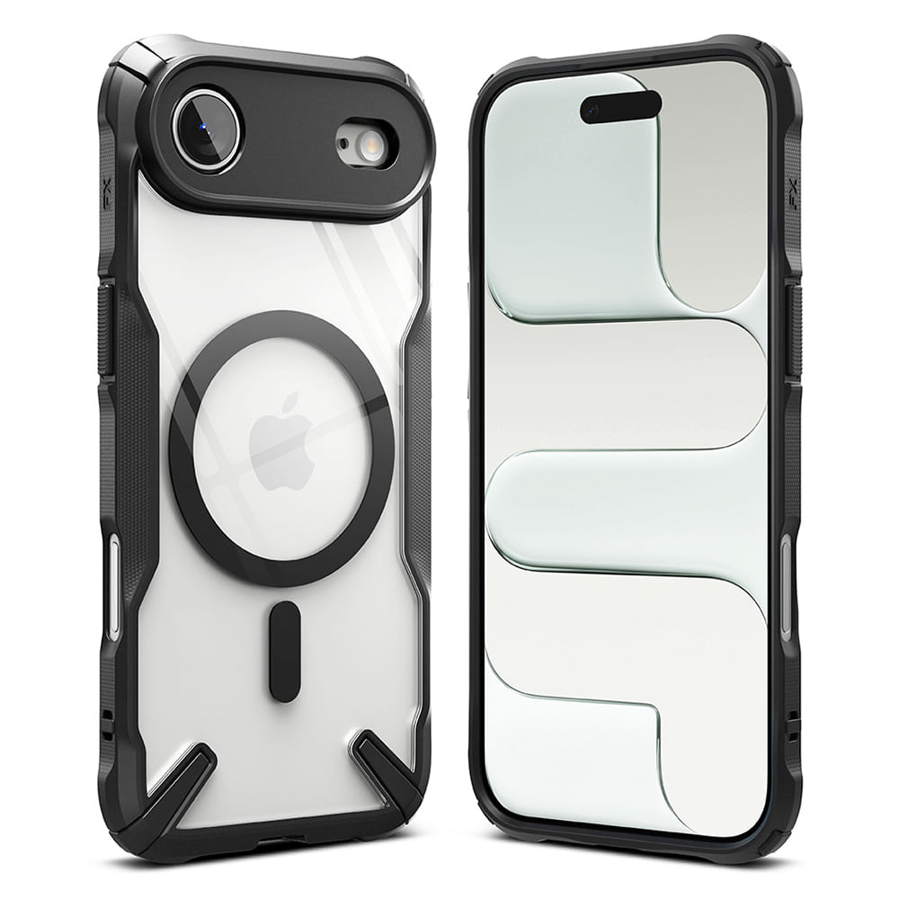 Imagen 2 del producto Case iPhone Air Fusion X Magnetic Negro, PC y TPU, imán de neodimio, protector resistente, bordes reforzados