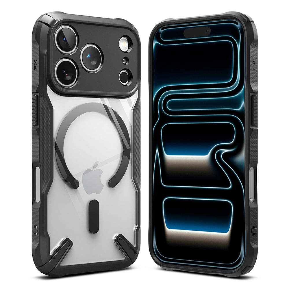 Imagen 2 del producto Case iPhone 17 Pro Fusion X Magnetic Negro, PC y TPU, imán de neodimio, protector resistente, bordes reforzados