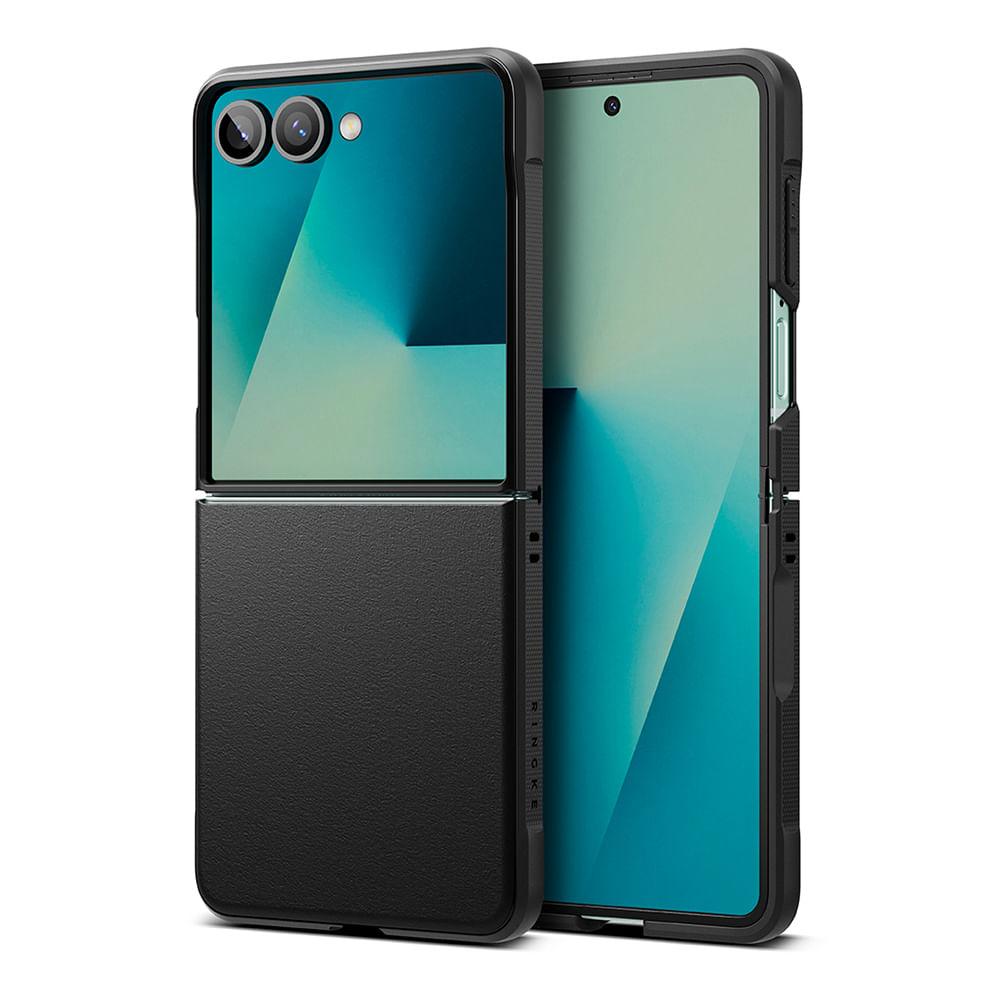 Case Samsung Galaxy Z Flip 7 Onyx Negro, PC y TPU, diseño híbrido resistente, acabado premium y protección completa