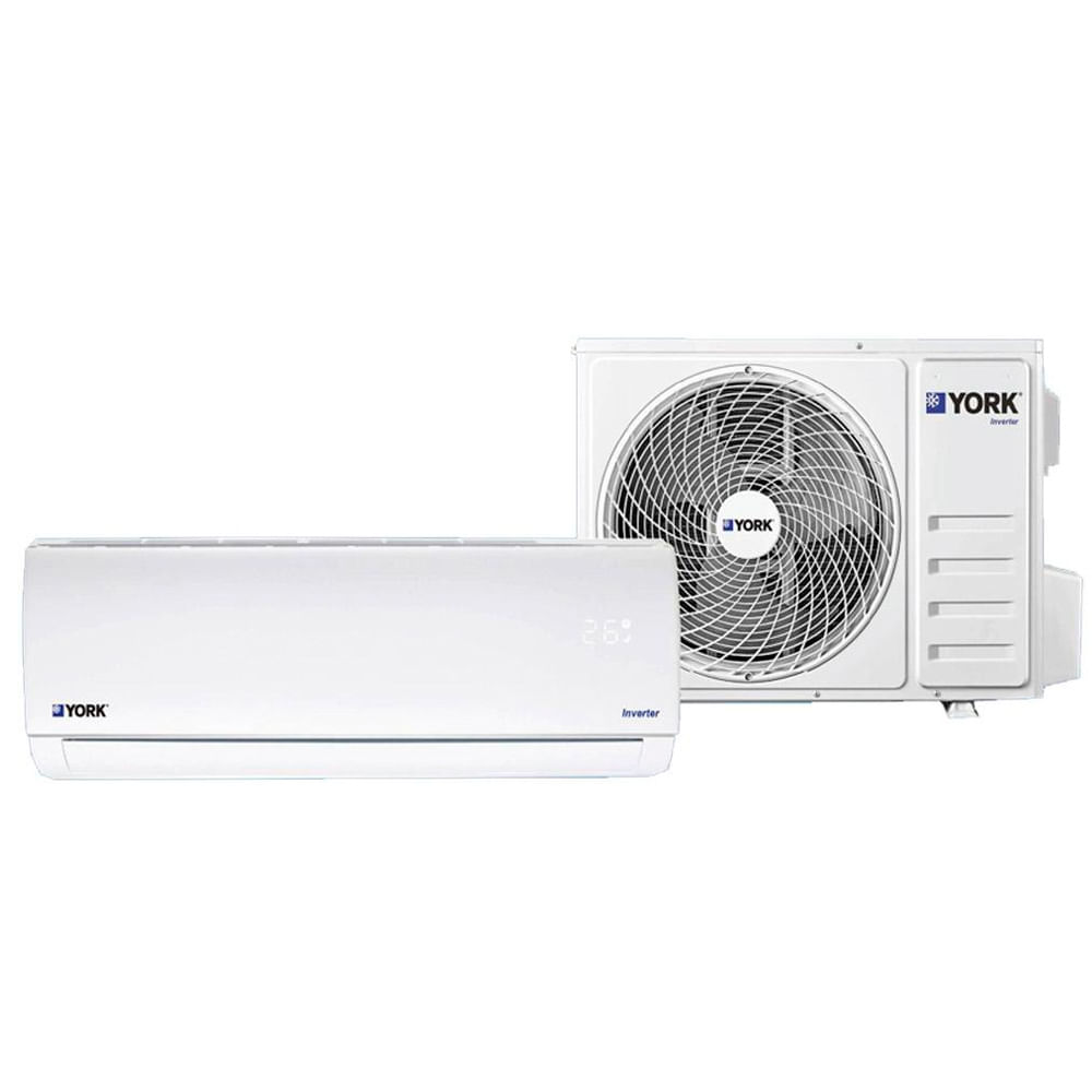 Aire acondicionado York Split DC Inverter, frío solo, 24000 BTU, ahorro energético, blanco