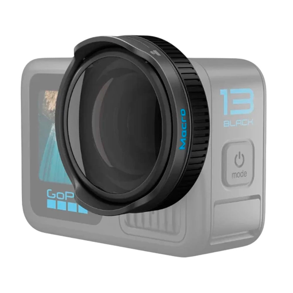 Macro Lens Mod para GoPro HERO13, enfoque ajustable y resistente al agua, negro