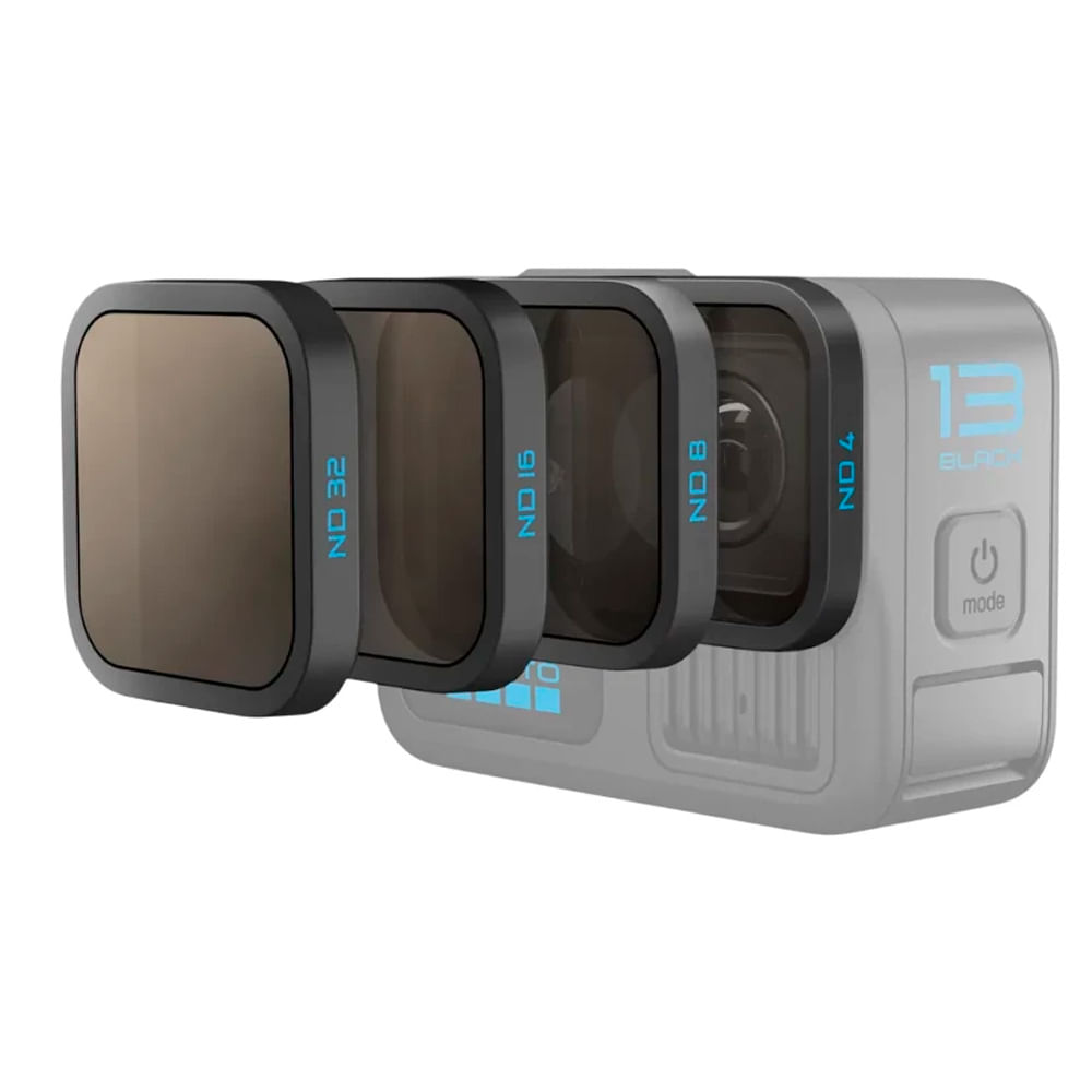 Kit 4 filtros ND Gopro hero 13 de cristal, negro