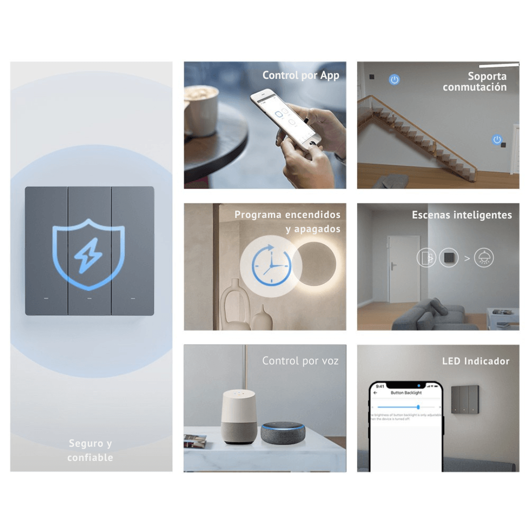 Imagen 2 del producto Interruptor de luz mecánico inteligente SONOFF Wi-Fi, negro - M5-2C-120