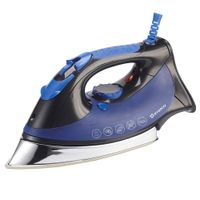 Plancha a vapor Imaco ETA8588B, base cerámica, vapor vertical, regulador de temperatura y sistema antical, cable 1.8 m