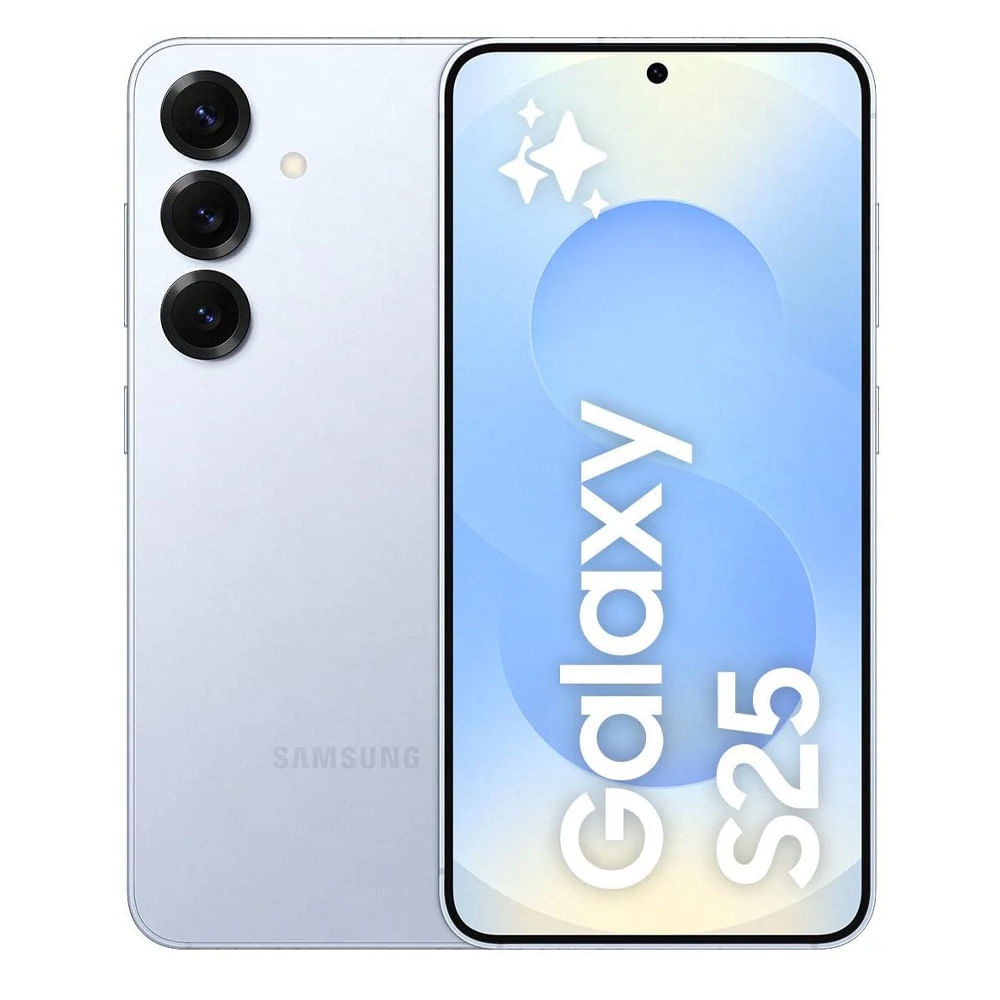 Celular Samsung Galaxy S25&nbsp;5G 128GB, 12GB RAM, cámara principal 50MP + 10MP + 12MP, frontal 12MP, 6.2'', azul claro