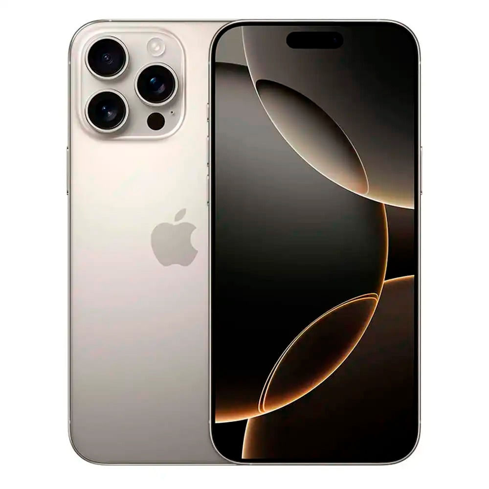 iPhone 16 Pro Max 5G eSIM 256GB, 8GB RAM, cámara trasera 48MP y frontal 12MP, 6.9", Natural-Titanium
