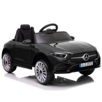 Carro eléctrico infantil Mercedes Benz CL350 12V con control remoto, luces, música y cinturón de seguridad, negro