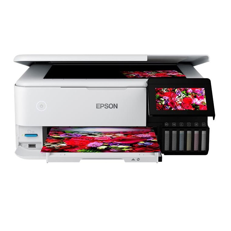 Imagen 1 del producto Impresora multifuncional Epson Ecotank L8160, inalámbrica, USB Wi-Fi, inyección, Ethernet, fotocopiadora y escáner, gris