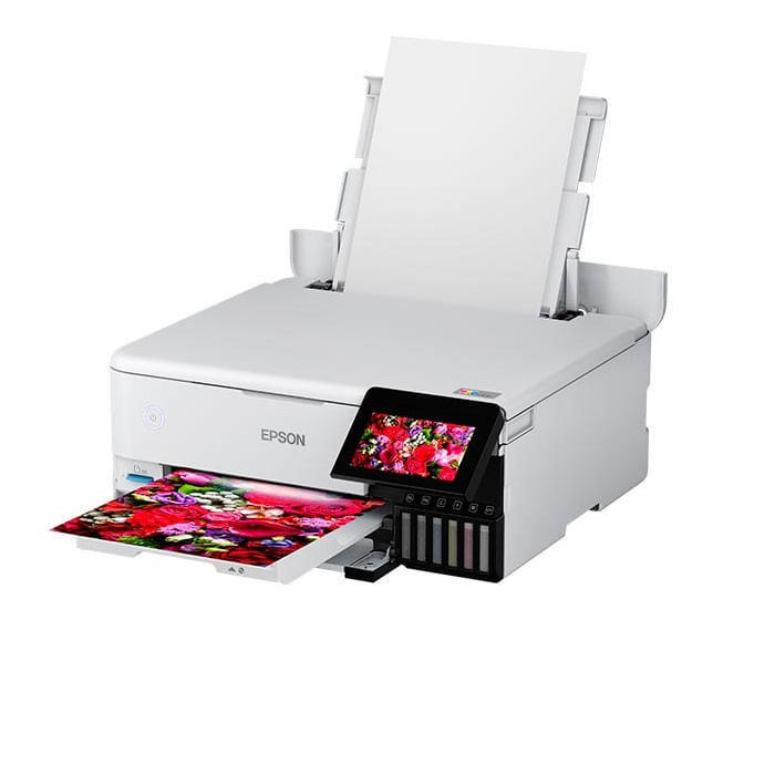 Imagen 2 del producto Impresora multifuncional Epson Ecotank L8160, inalámbrica, USB Wi-Fi, inyección, Ethernet, fotocopiadora y escáner, gris