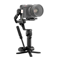 Gimbal estabilizador Zhiyun Crane 4 Combo, 3 ejes, luz LED 10W, batería 12h, pantalla táctil, Sling 2.5, profesional, negro