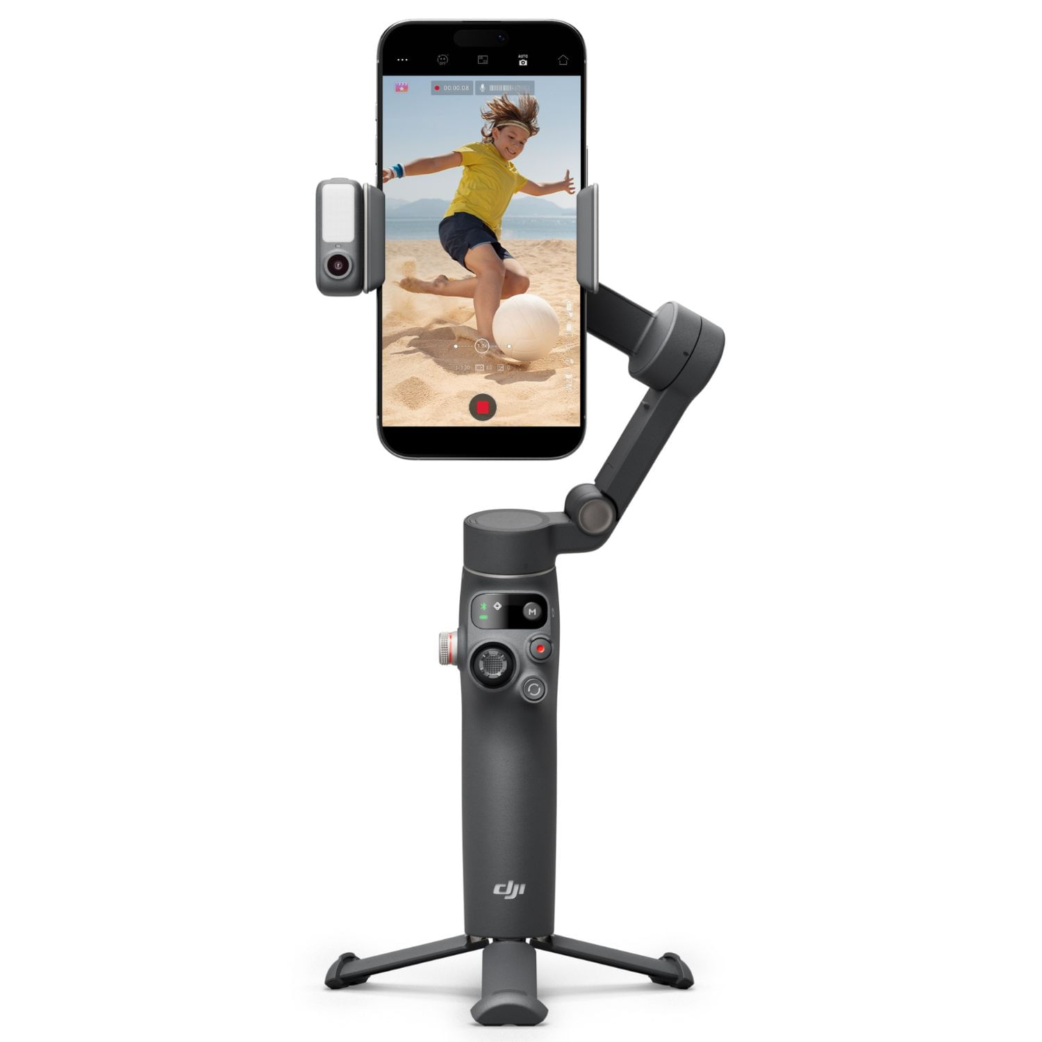 Imagen 1 del producto Gimbal estabilizador para celular DJI Osmo Mobile 7P Pro, 3 ejes, ActiveTrack 7.0, batería 10h, control por gestos, plegable, gris