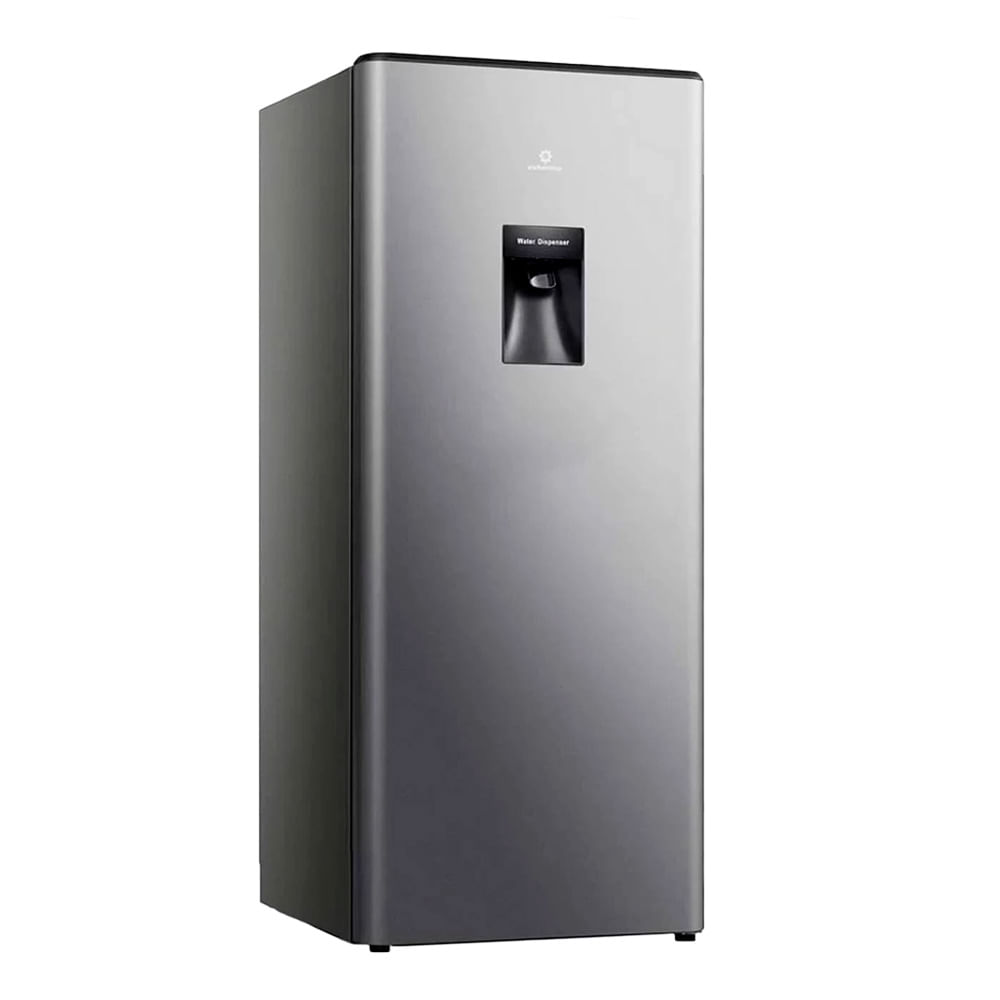Refrigeradora Indurama RI-289D Croma 177L, AutoFrost, 1 puerta, eficiencia A, dispensador de agua 2L, luz LED, color inox