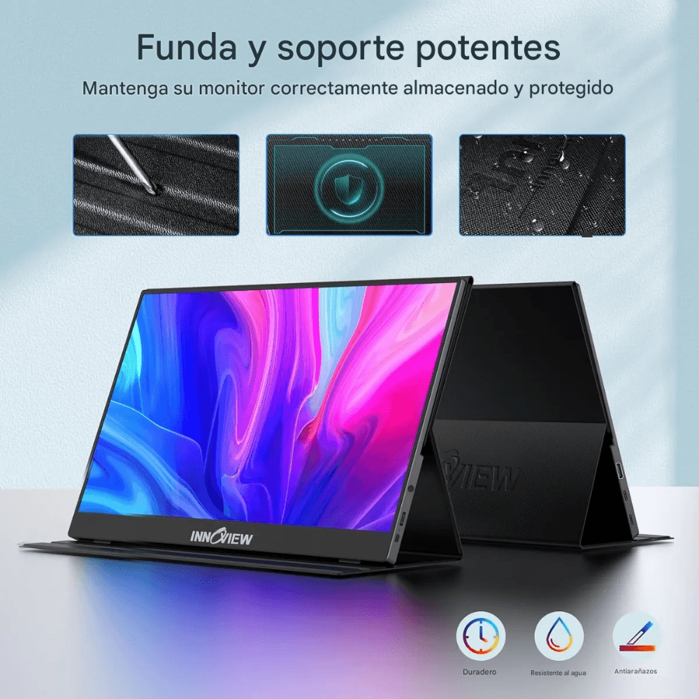 Imagen 2 del producto Monitor plano portátil Innoview 15.6"" INVPM406T IPS, FHD(1920x1080), 16:9, 60 Hz, 5 ms