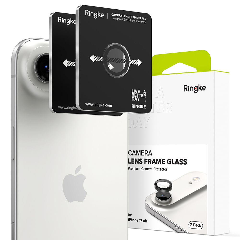 Imagen 1 del producto Protector de cámara Ringke para iPhone Air, con aplicador, 2 unidades, vidrio