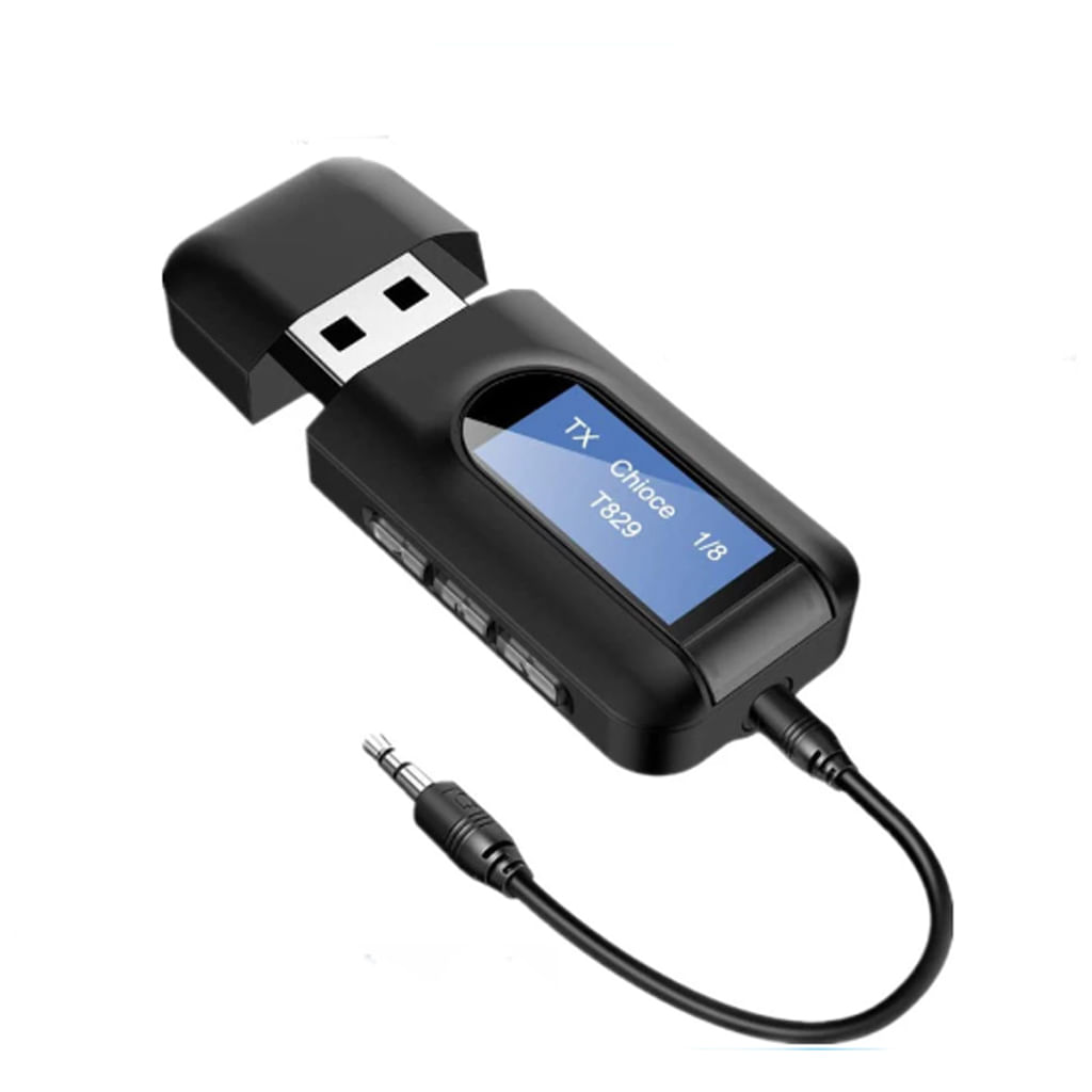 Adaptador Bluetooth 5.0 Emisor Receptor Smart Tv Pc 2 en 1 pantalla LCD