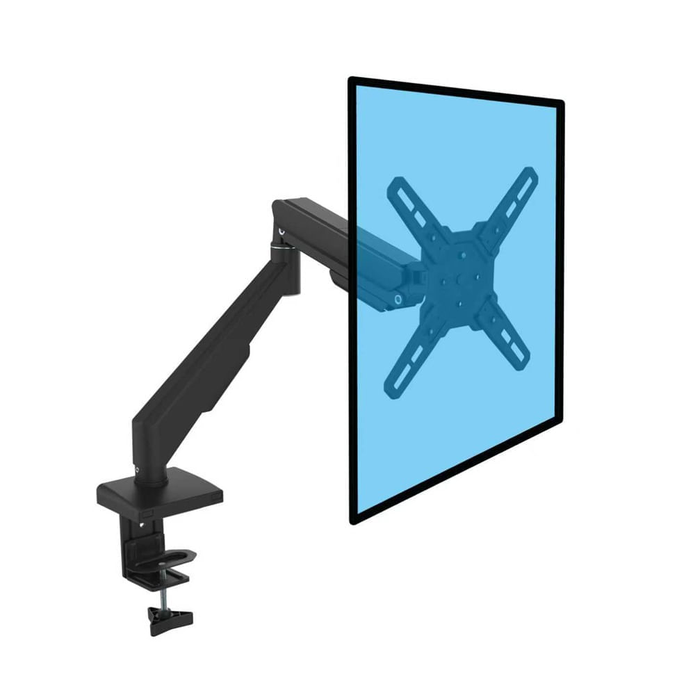 Rack monitor Expo Rack GS2143, soporte escritorio 21"-43", sistema Gas Spring, giro 360°, ajuste de tensión, negro